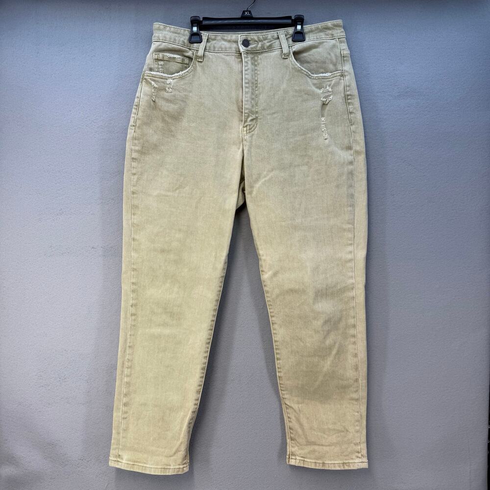 Vervet Jeans Women's 31 (12) Tan Straight Leg High Rise Fit Fall Jeans EUC
